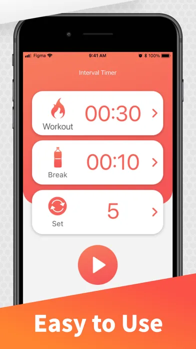 ภาพหน้าจอของ Interval Timer Quick