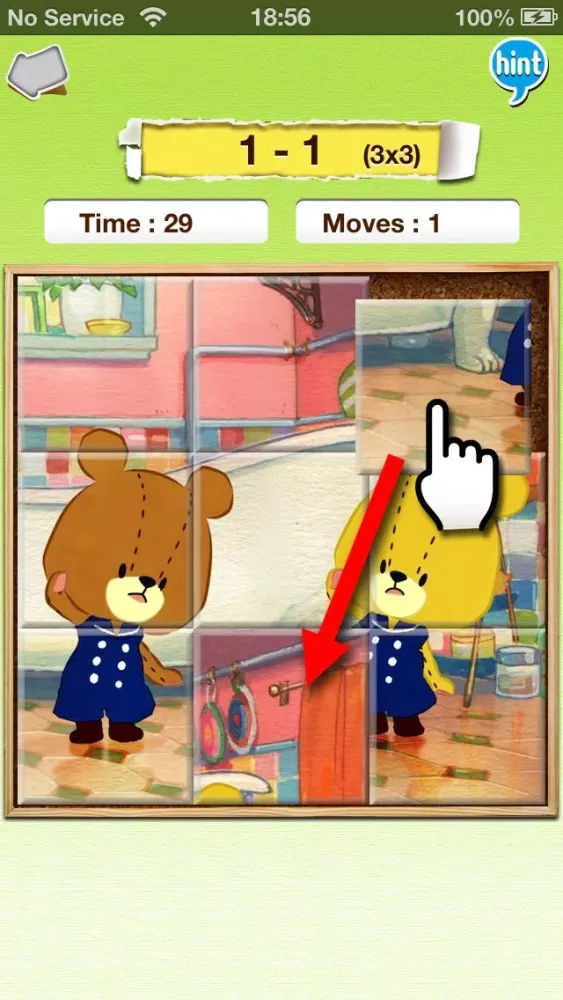 Capturas de tela do Picture Swap Puzzle - Tiny Twin Bears