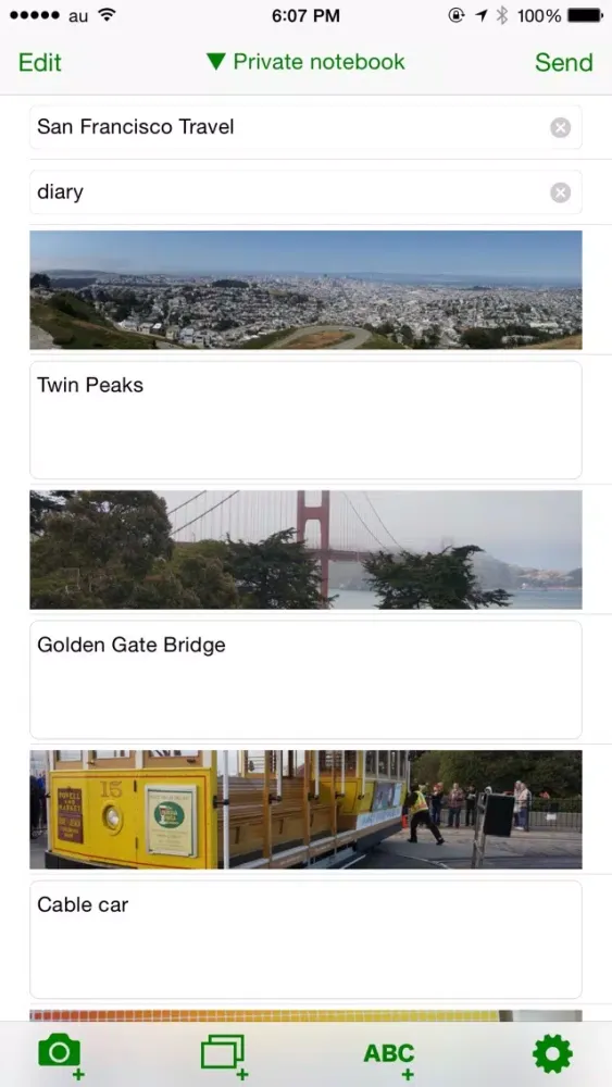 Captures d'écran de CellMemo - Quickly create a note with images for Evernote