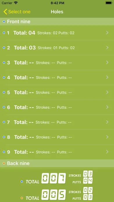 Tangkapan skrin Simple Golf Counter