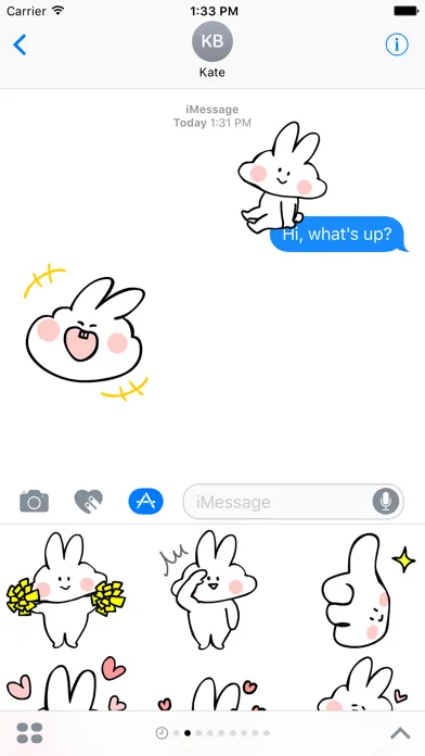 Ảnh chụp màn hình của Rabbit Animated Stickers
