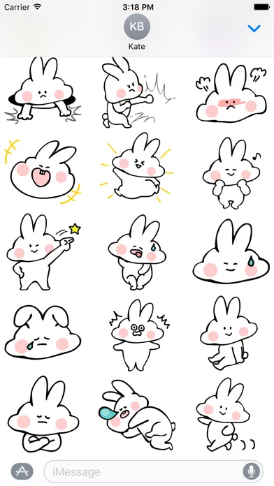 Ảnh chụp màn hình của Rabbit Animated Stickers