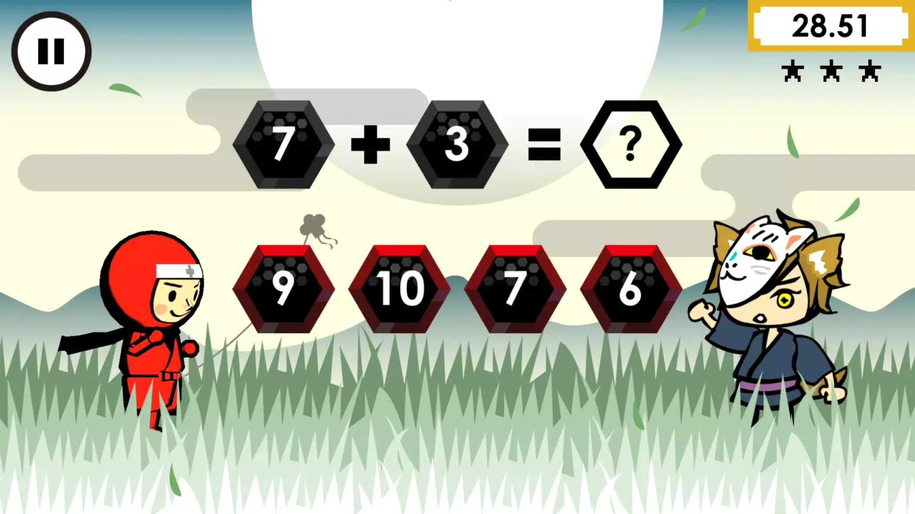Tangkapan layar Math Ninjas