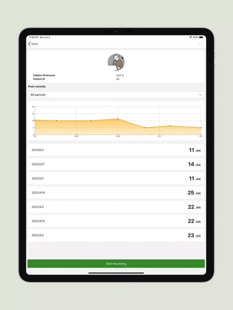 ABS Abe’s BPSD Score iPad 应用截图