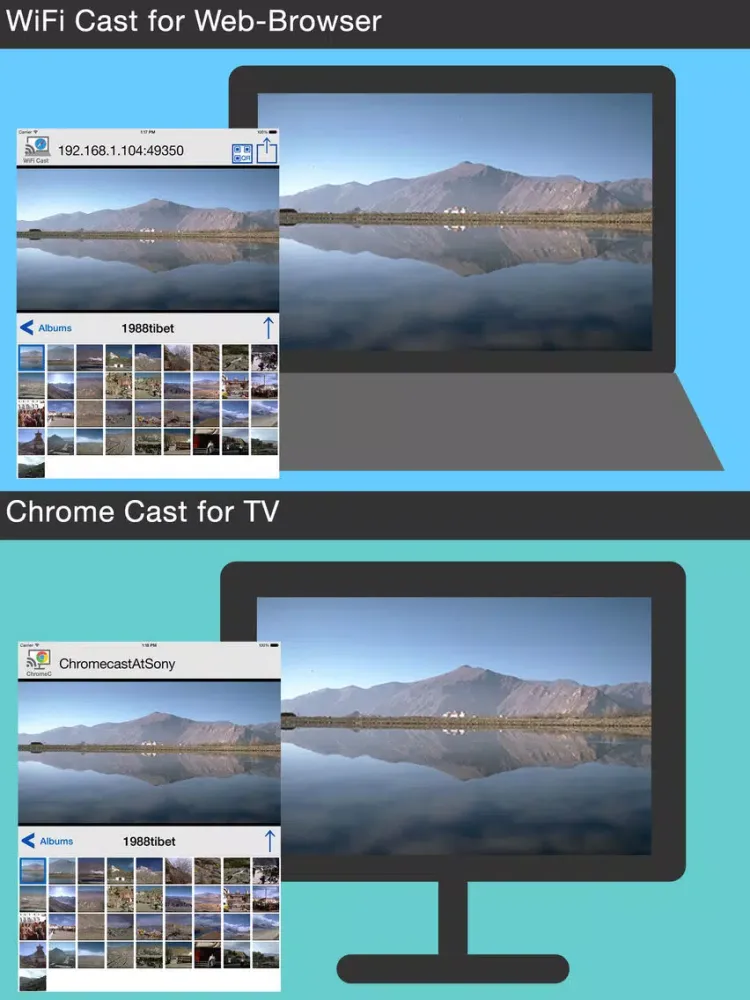 Photo Cast with WiFi for PC & ChromeCast iPad  Screenshots