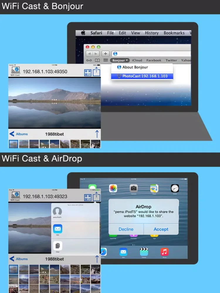 Photo Cast with WiFi for PC & ChromeCast iPad  Screenshots