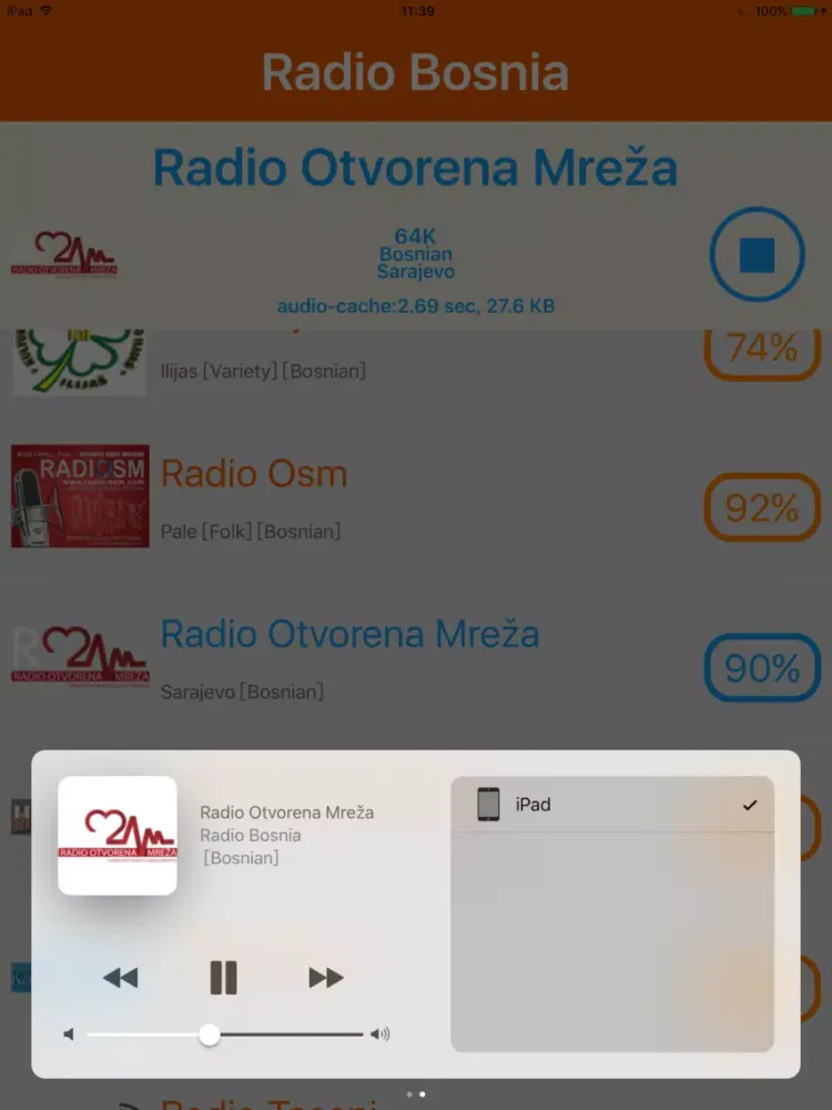 Radio Bosnia - Radio Bosna iPad  স্ক্রিনশট