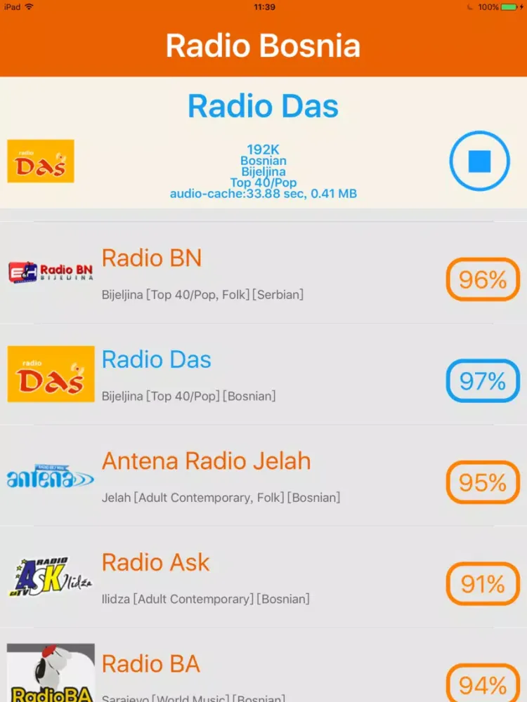 Radio Bosnia - Radio Bosna iPad  স্ক্রিনশট