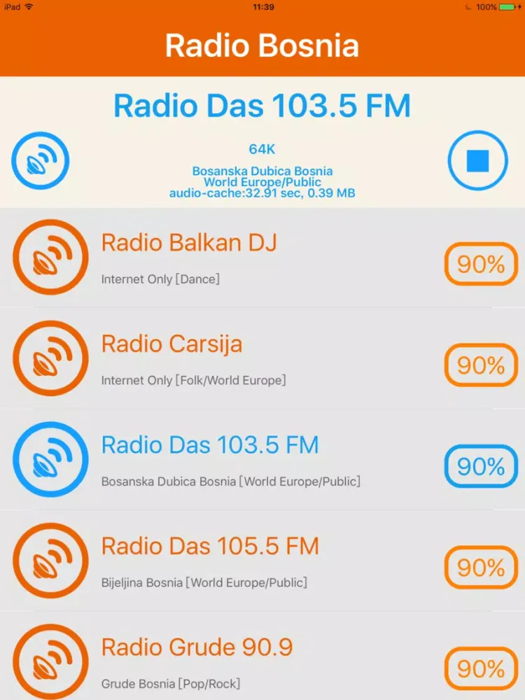 Radio Bosnia - Radio Bosna iPad  স্ক্রিনশট