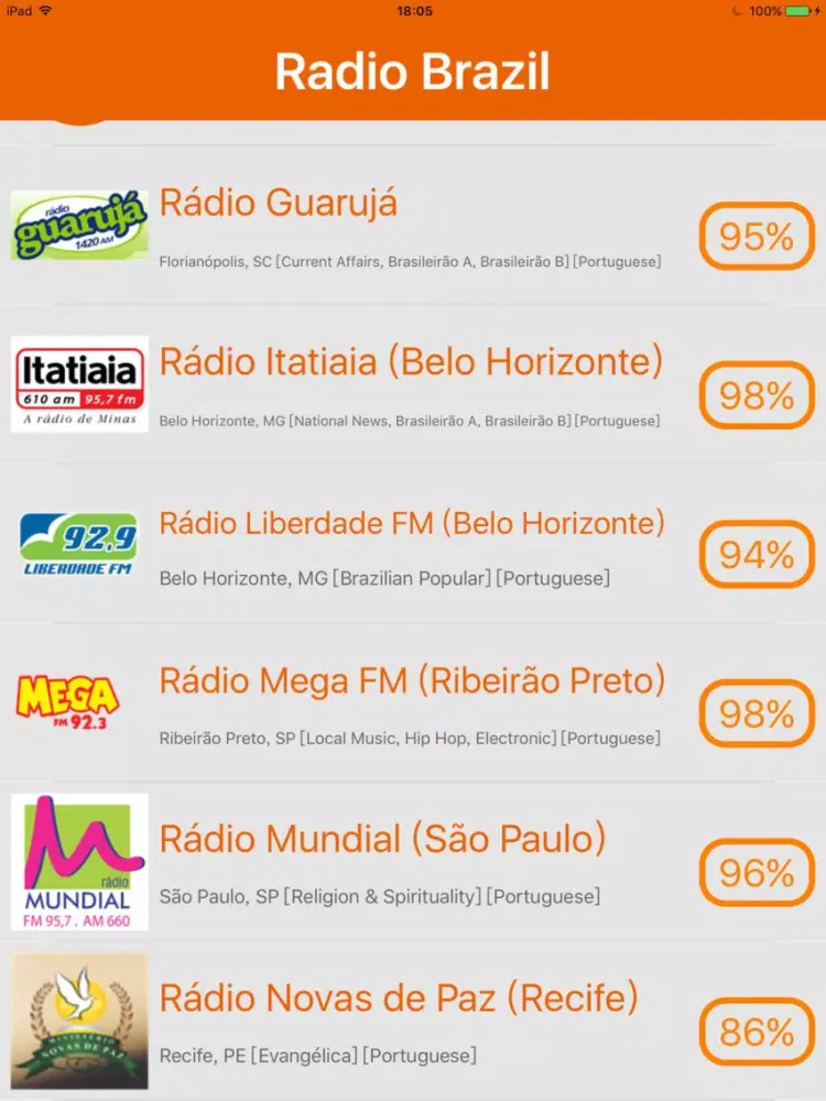 Radio Brazil - Rádio Brasil iPad  سکرین شاٹس