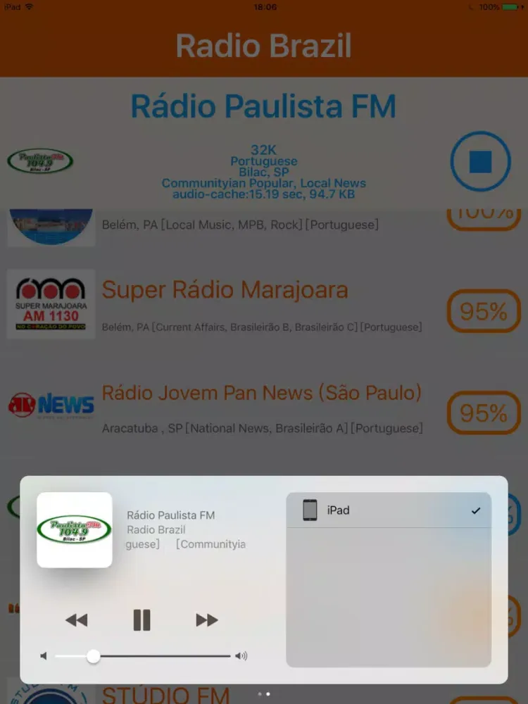 Radio Brazil - Rádio Brasil iPad  سکرین شاٹس