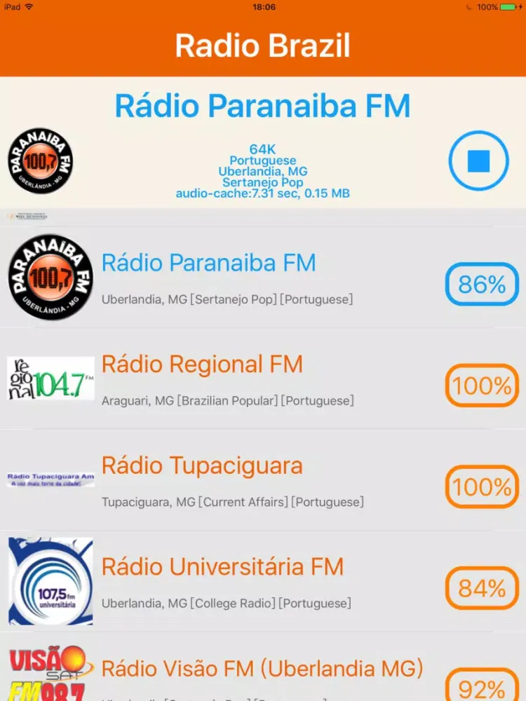 Radio Brazil - Rádio Brasil iPad  سکرین شاٹس