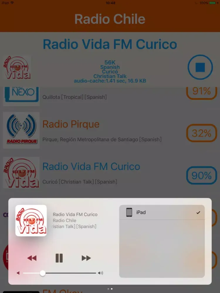 Captures d'écran de Radio Chile - Radio CHL iPad 