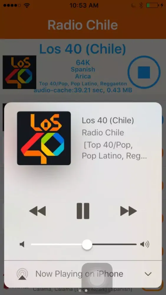 Captures d'écran de Radio Chile - Radio CHL