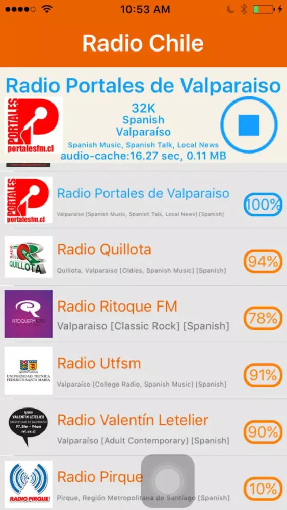 Captures d'écran de Radio Chile - Radio CHL