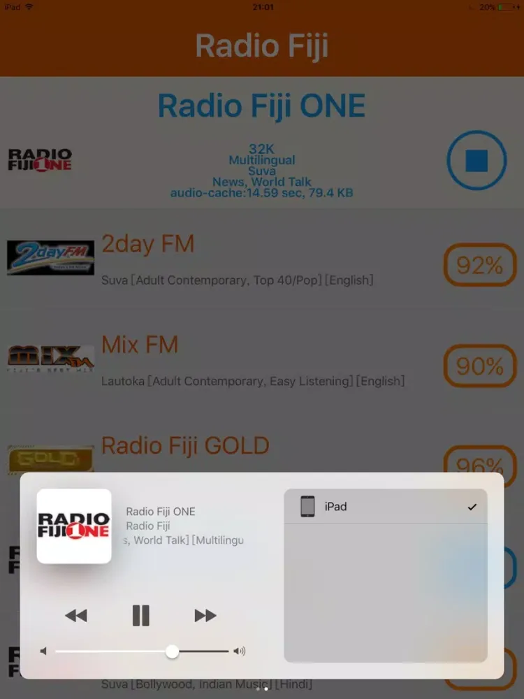Radio Fiji - Radio FJ iPad  سکرین شاٹس
