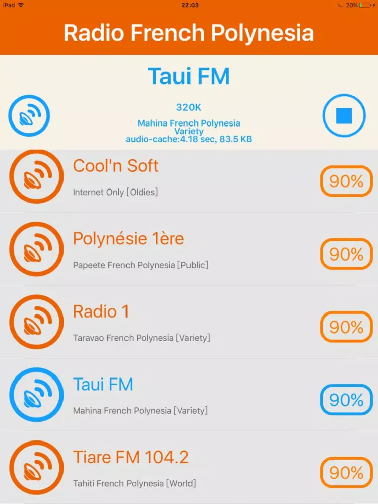 Capturas de tela do Radio French Polynesia - Radio PF iPad 