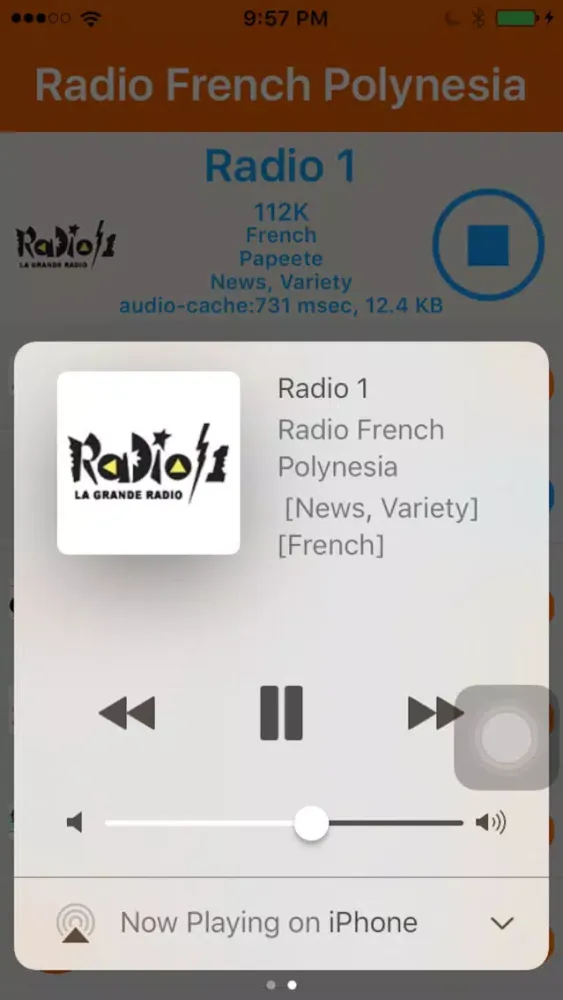 Capturas de tela do Radio French Polynesia - Radio PF