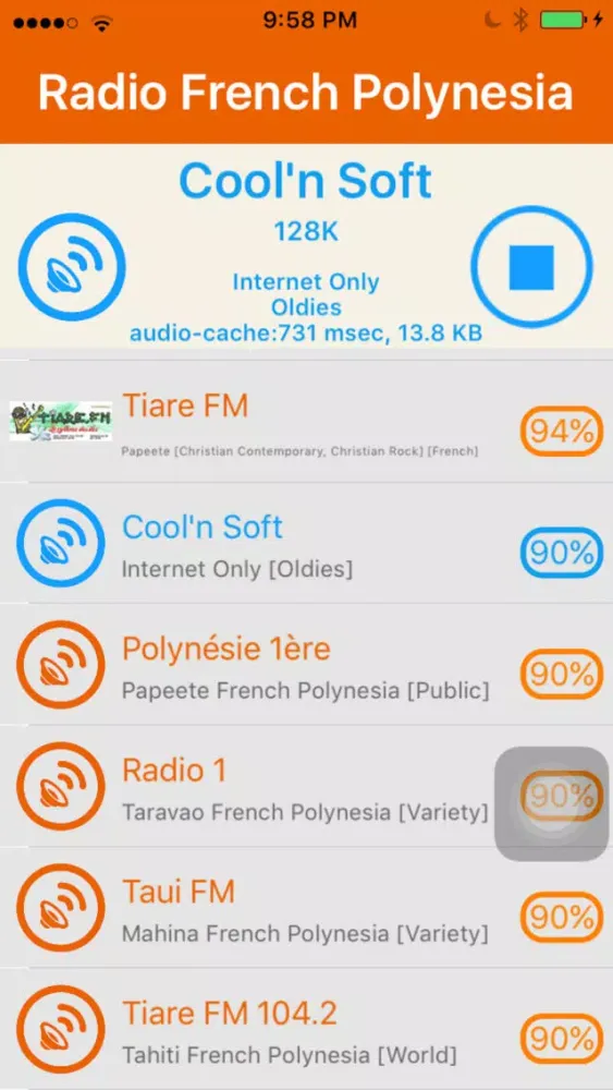 Capturas de tela do Radio French Polynesia - Radio PF