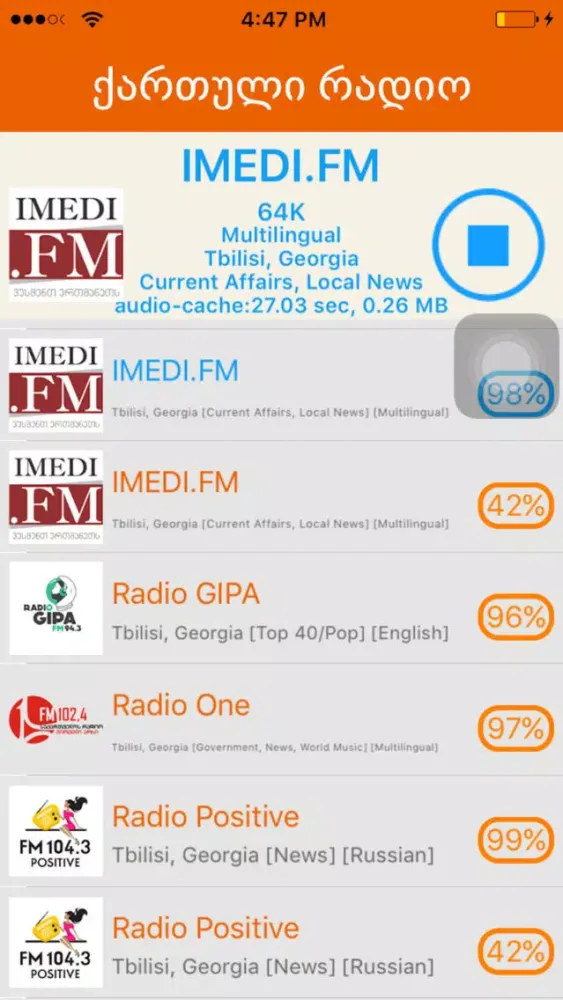 Radio Georgian স্ক্রিনশট