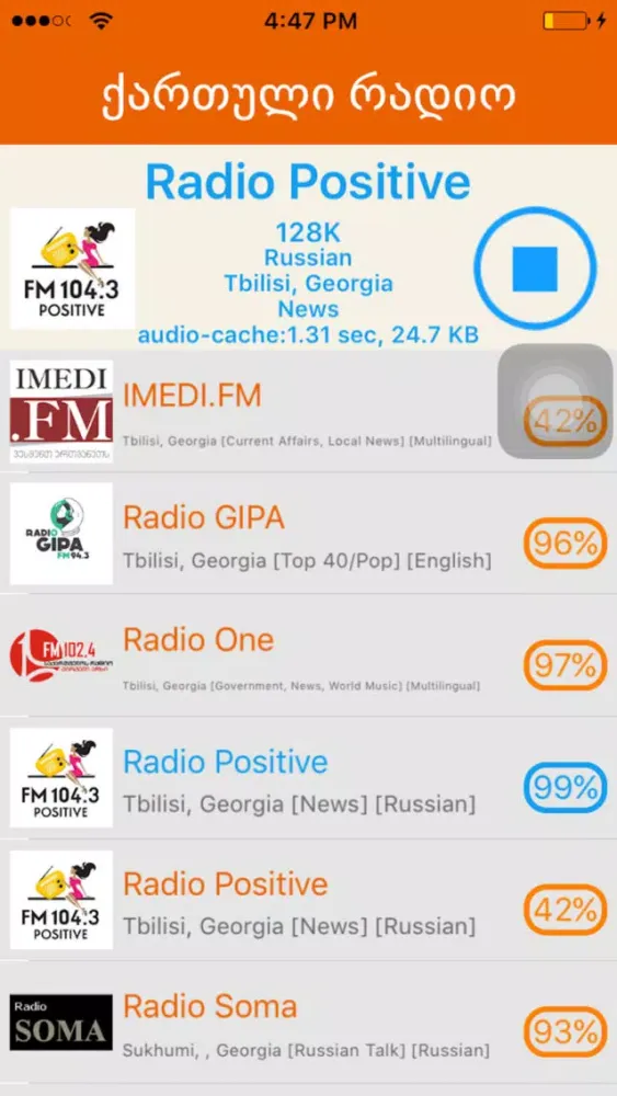 Radio Georgian স্ক্রিনশট
