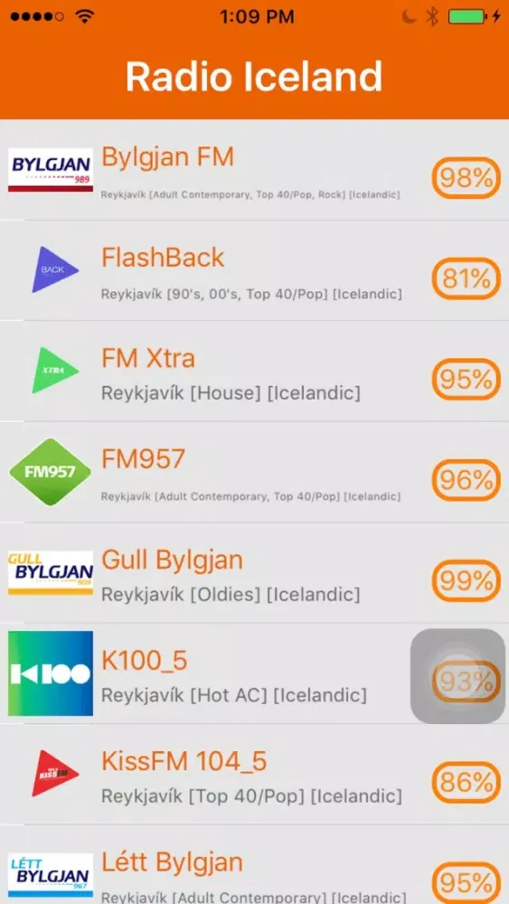 Radio Iceland - Radio ISL سکرین شاٹس