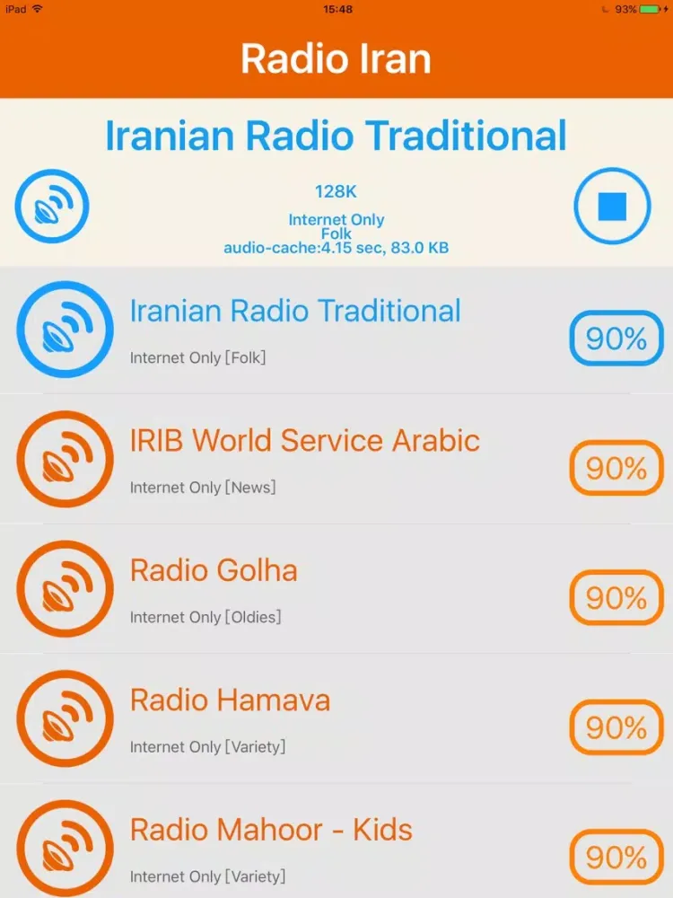 Screenshot di Radio Iran - Radio IR iPad 