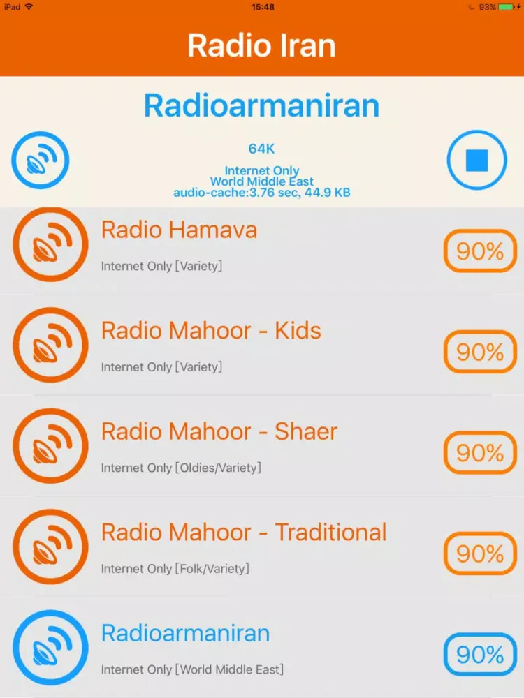 Screenshot di Radio Iran - Radio IR iPad 