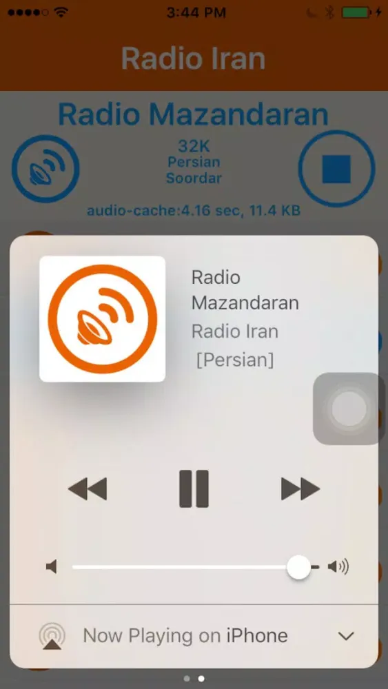 Screenshot di Radio Iran - Radio IR