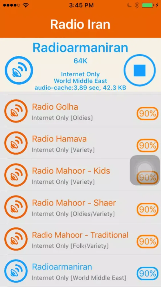 Screenshot di Radio Iran - Radio IR