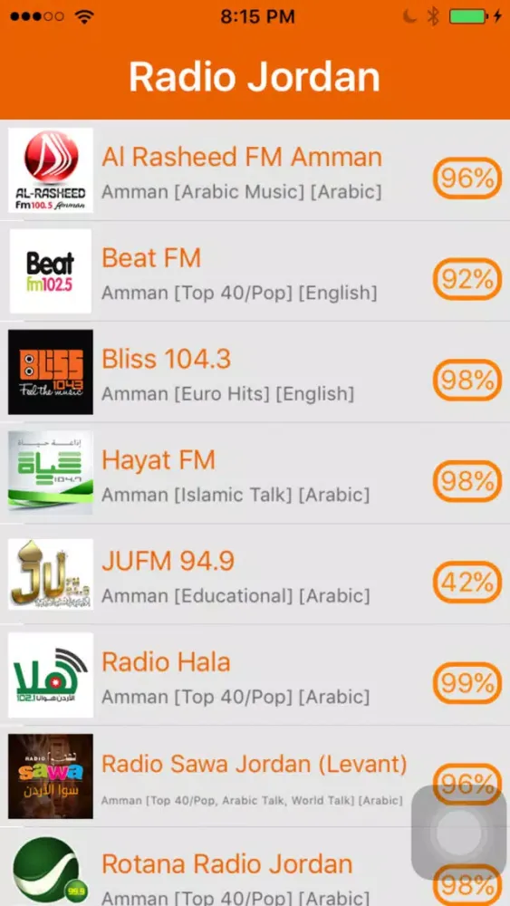 Radio Jordan - Radio JOR(الإذاعة الأردنية) سکرین شاٹس