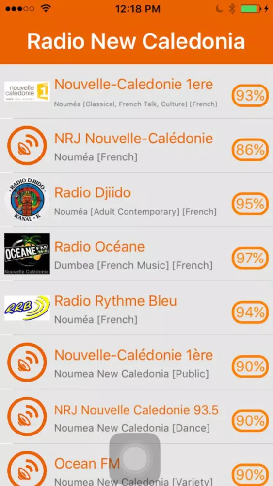 Radio New Caledonia - Radio NC سکرین شاٹس