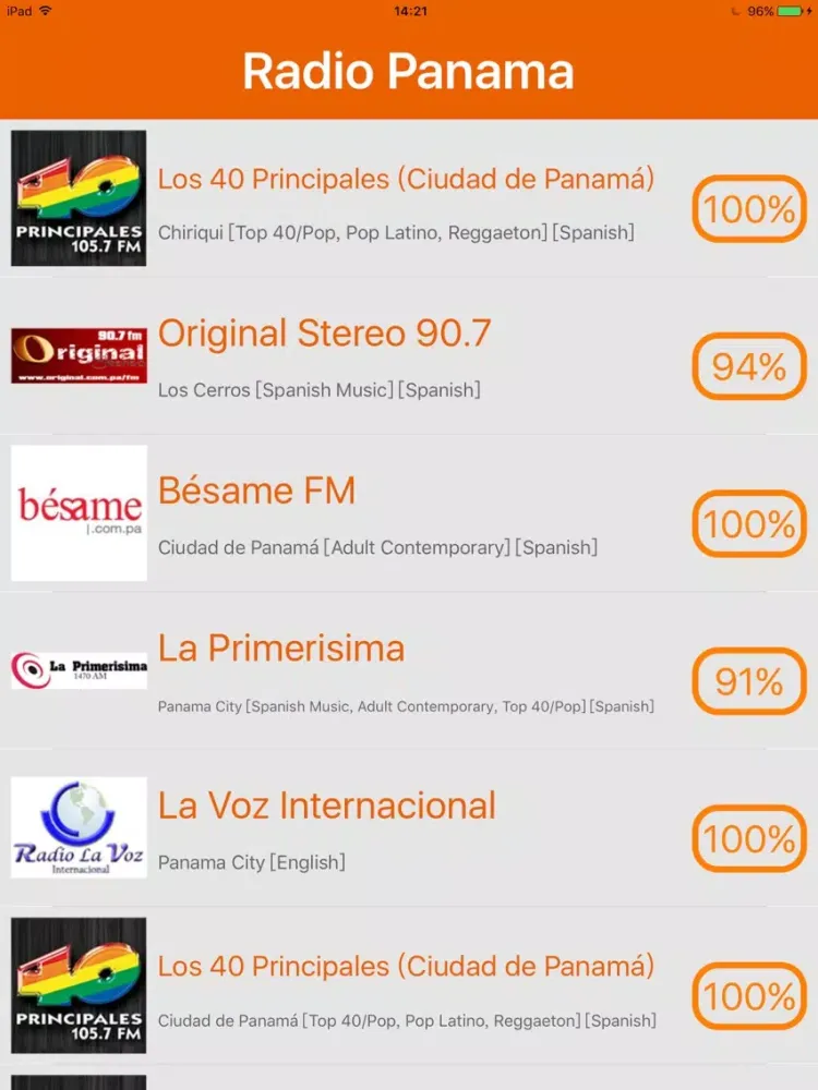 تصاویر Radio Panama - Radio Panamá iPad 