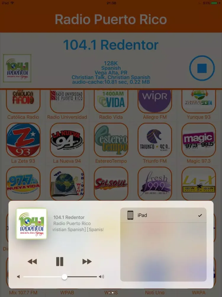 Radio Puerto Rico - Radio PR iPad  스크린샷