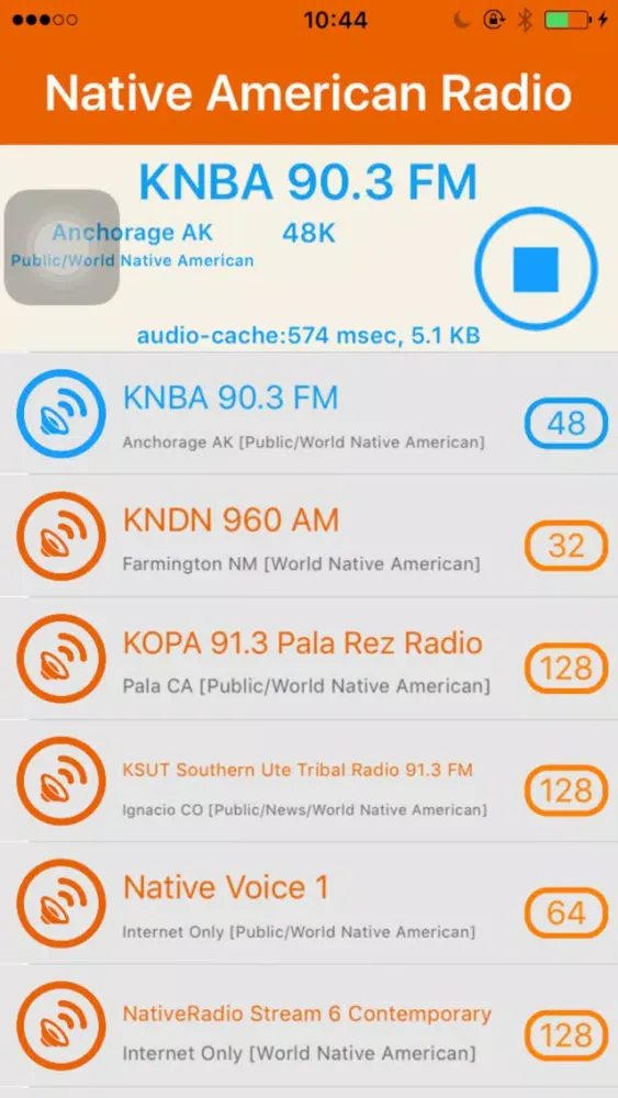 Ảnh chụp màn hình của World Native American Radio