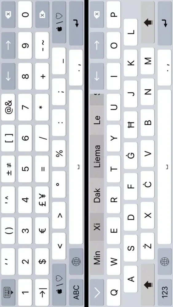 Capturas de tela do K4us Maltese Keyboard
