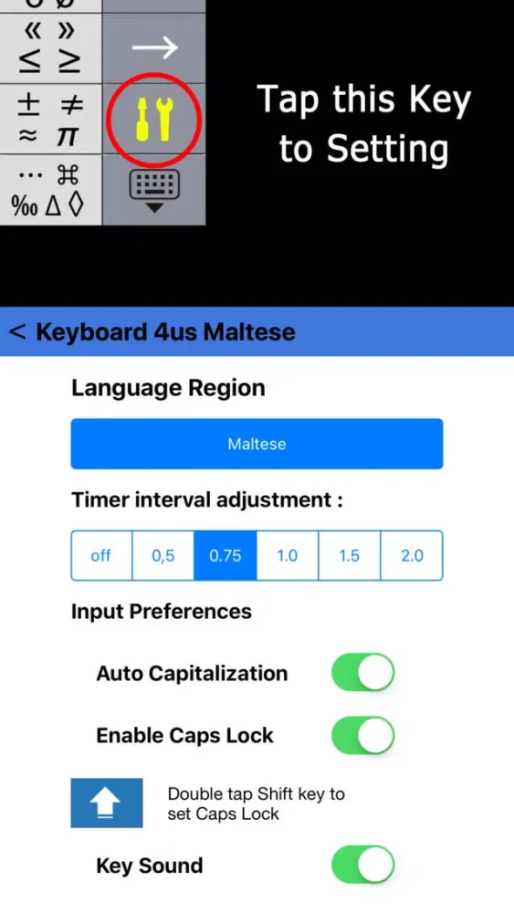 Capturas de tela do K4us Maltese Keyboard