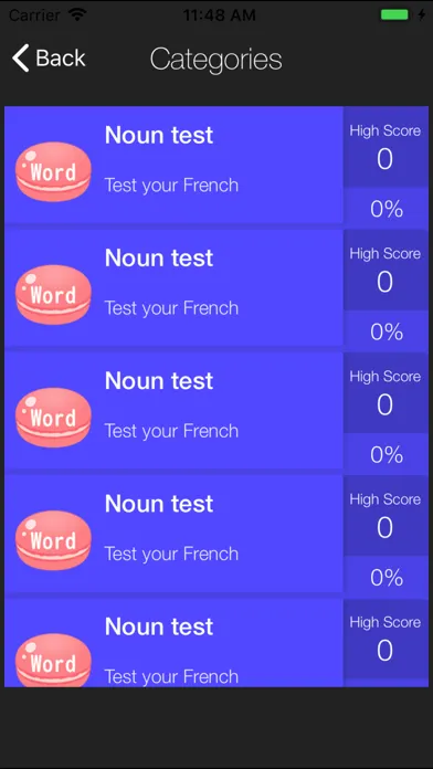 DELF DALF French Language Quiz Screenshots