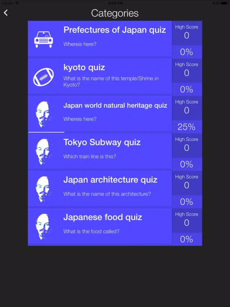 Japan Photo Quiz iPad 应用截图