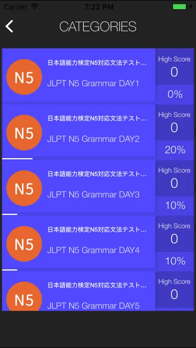 Скриншоты JLPT Preparation