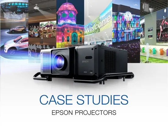 Ảnh chụp màn hình của Epson Projector Case Studies iPad 