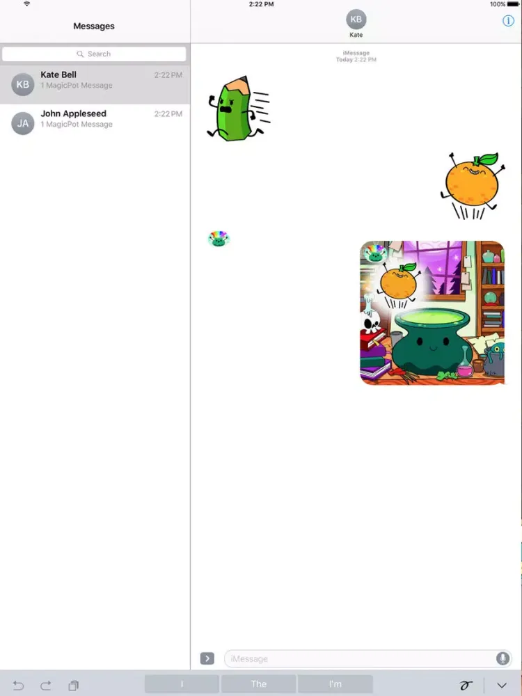 Tangkapan layar Magic Pot iPad 