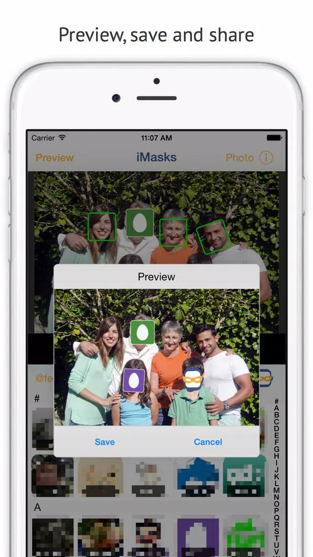 Ảnh chụp màn hình của iMasks - icon mask to photos