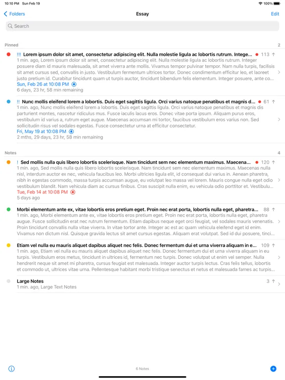 Large Text Notes, Big Text iPad  Screenshots