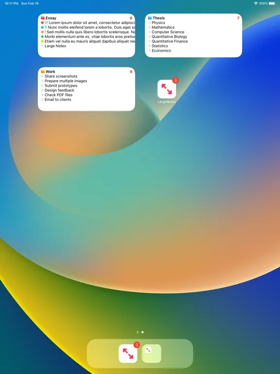 Large Text Notes, Big Text iPad  Screenshots
