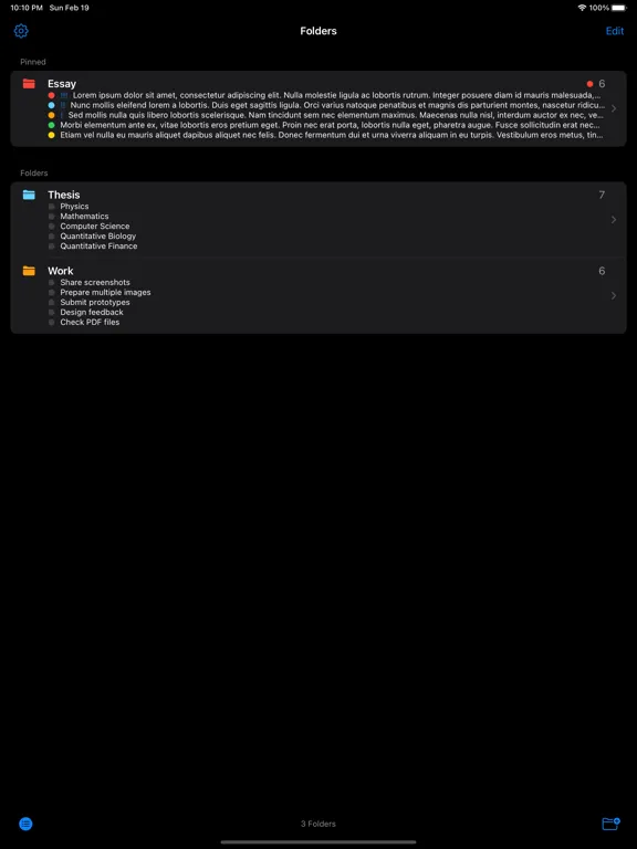 Large Text Notes, Big Text iPad  Screenshots