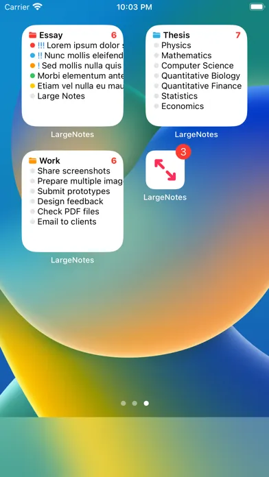 Large Text Notes, Big Text Screenshots