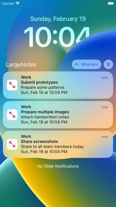 Large Text Notes, Big Text Screenshots