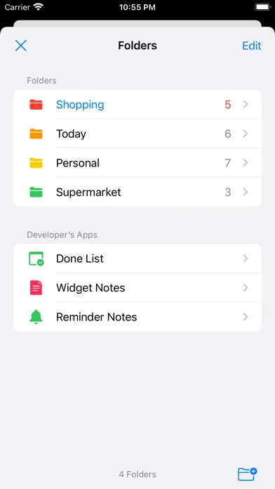 Capturas de tela do Shopping List Widget Reminders