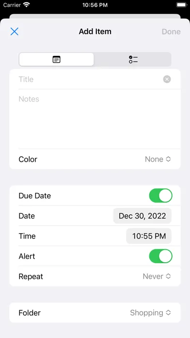 Capturas de tela do Shopping List Widget Reminders